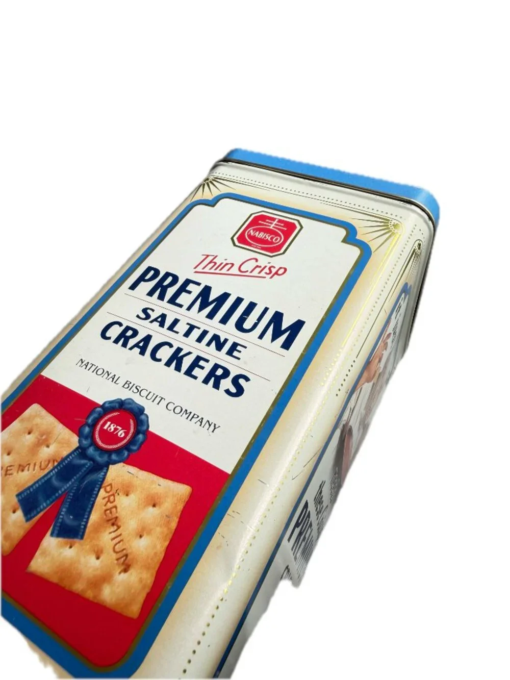 Nabisco Collector's Choice Vintage Premium Crackers Tin Canister Storage Box Lid